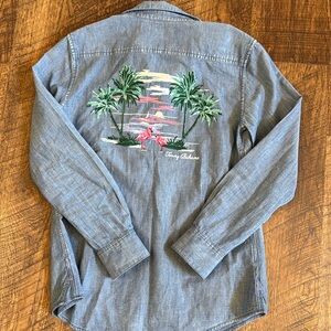Tommy Bahama Denim Shirt size S/M